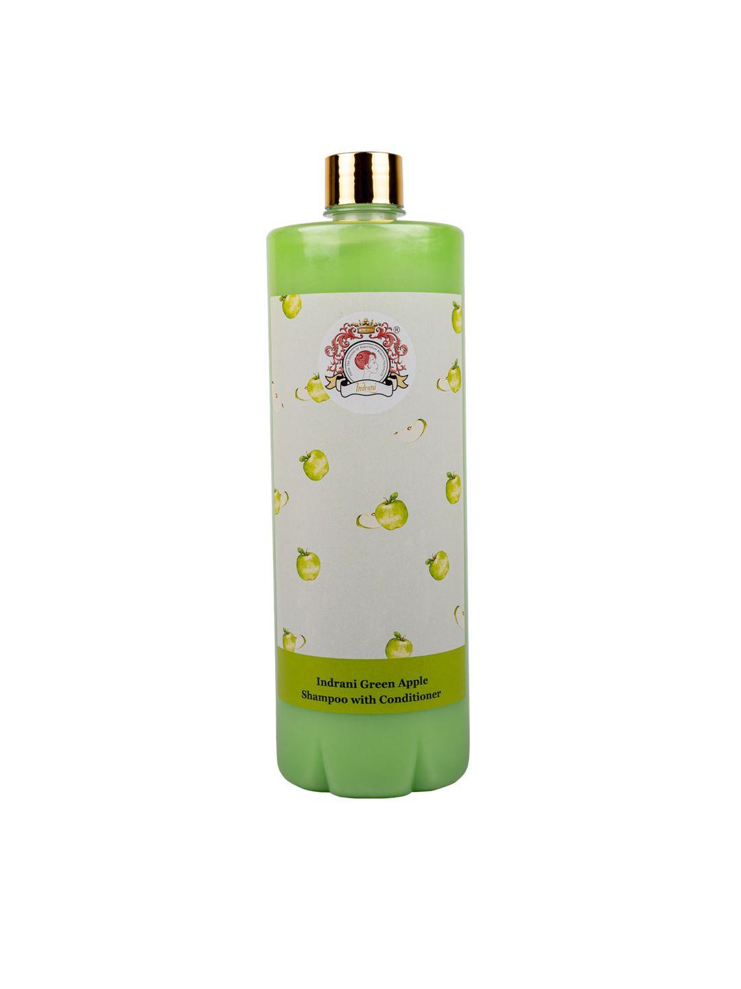 indrani cosmetics cruelty-free green apple shampoo with conditioner - 1 l