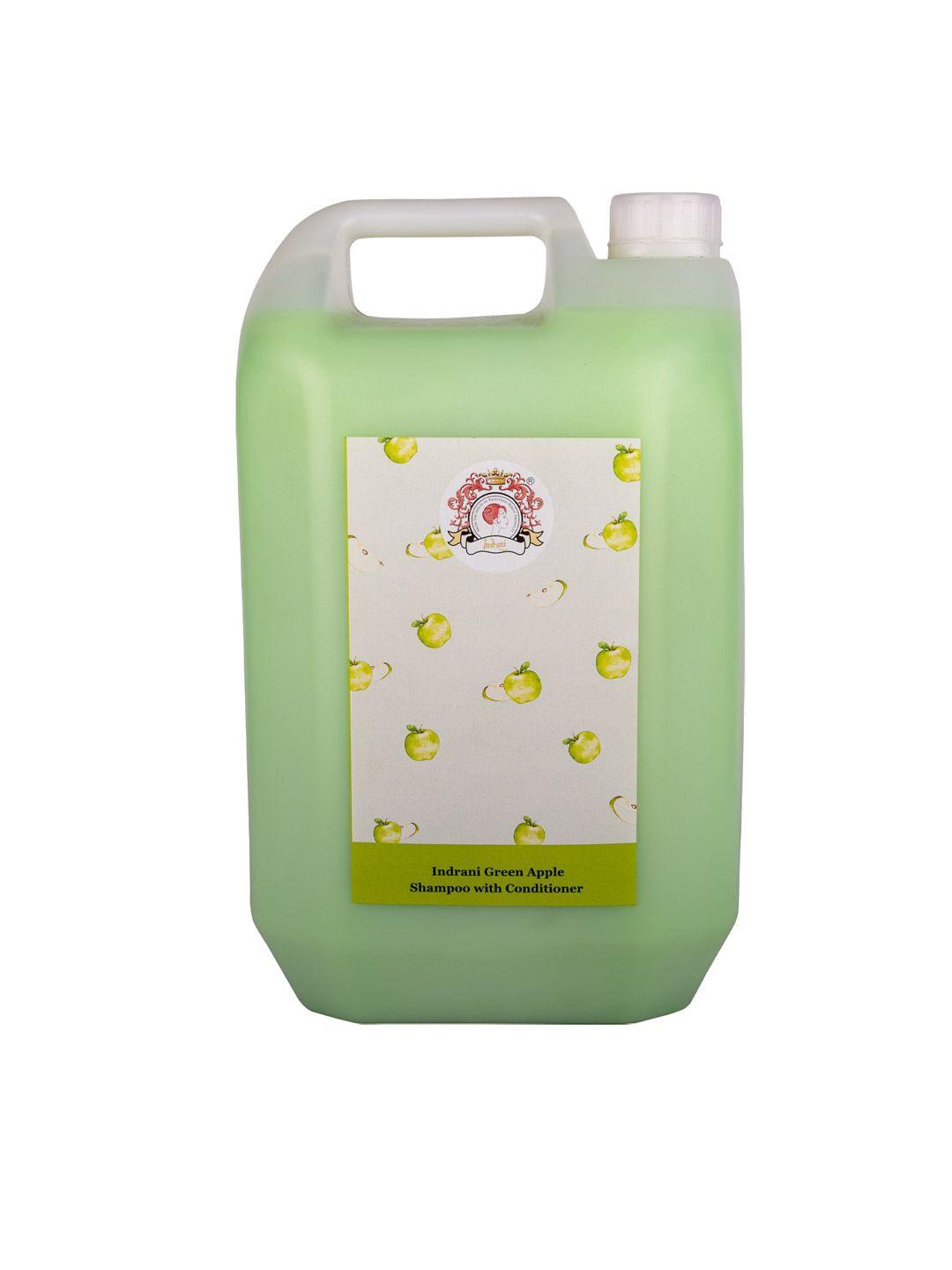 indrani cosmetics cruelty-free green apple shampoo with conditioner - 5 l