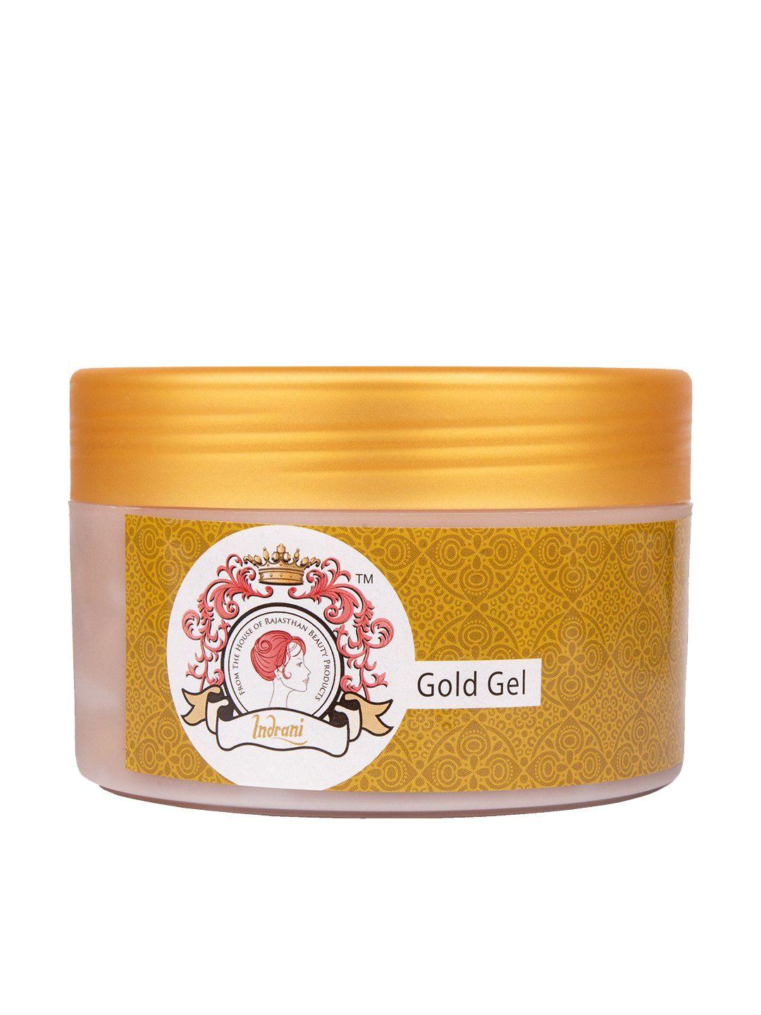 indrani cosmetics gold facial gel to reduce pigmentation & fine lines - 50 g