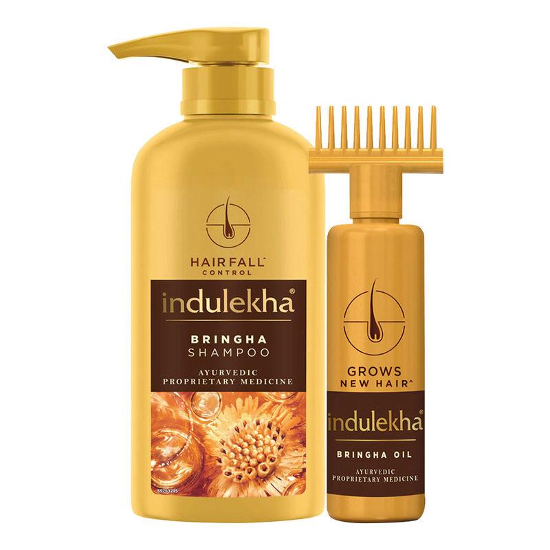 indulekha bringha hair oil + shampoo combo