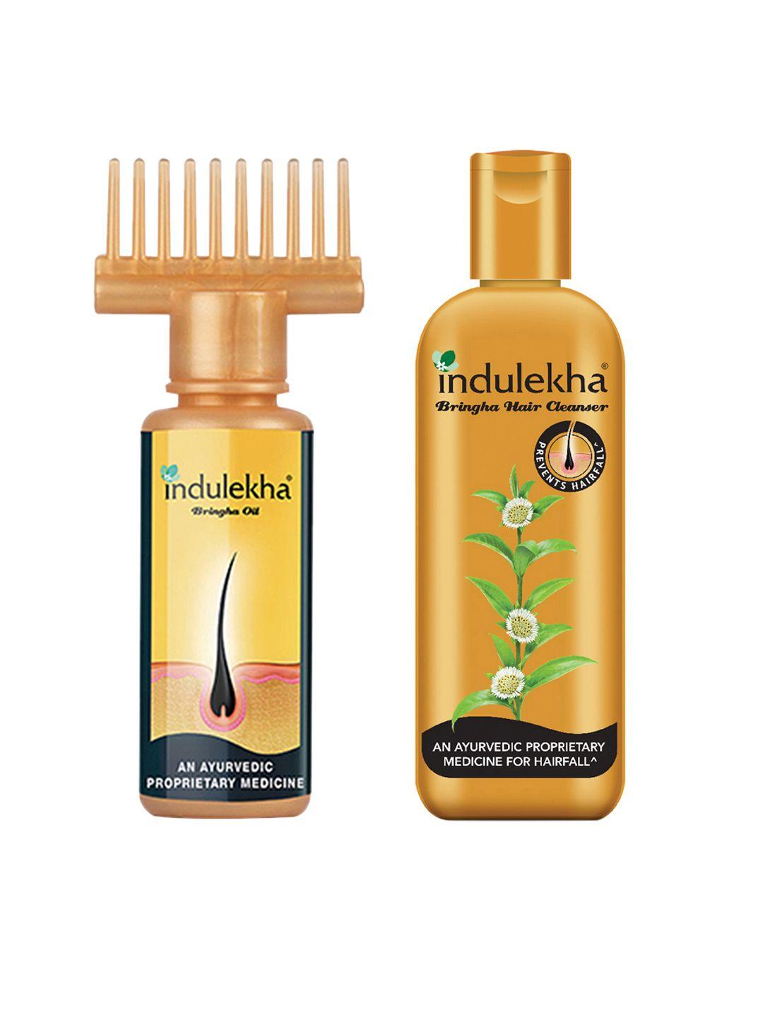 indulekha set of bringha hair oil & anti-hairfall shampoo