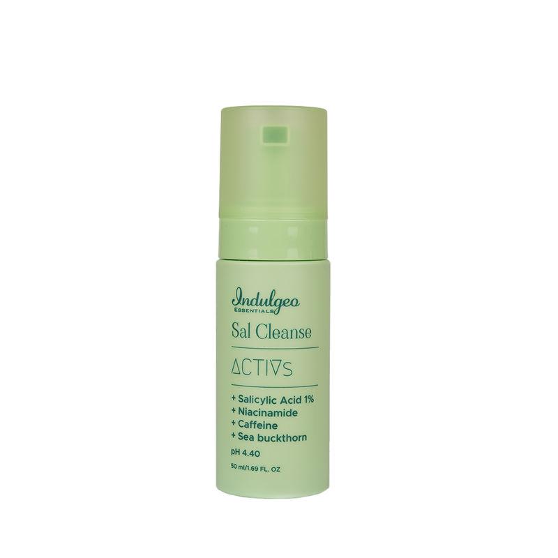 indulgeo essentials sal cleanse activs foaming face wash
