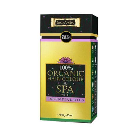 indus valley 100% oragnic hair colour & spa with essential oil-medium brown