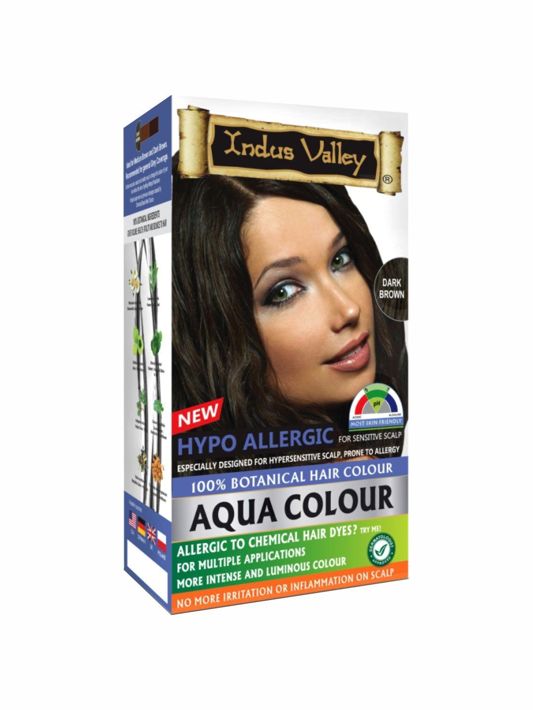 indus valley hypo allergic botanical aqua hair colour - dark brown