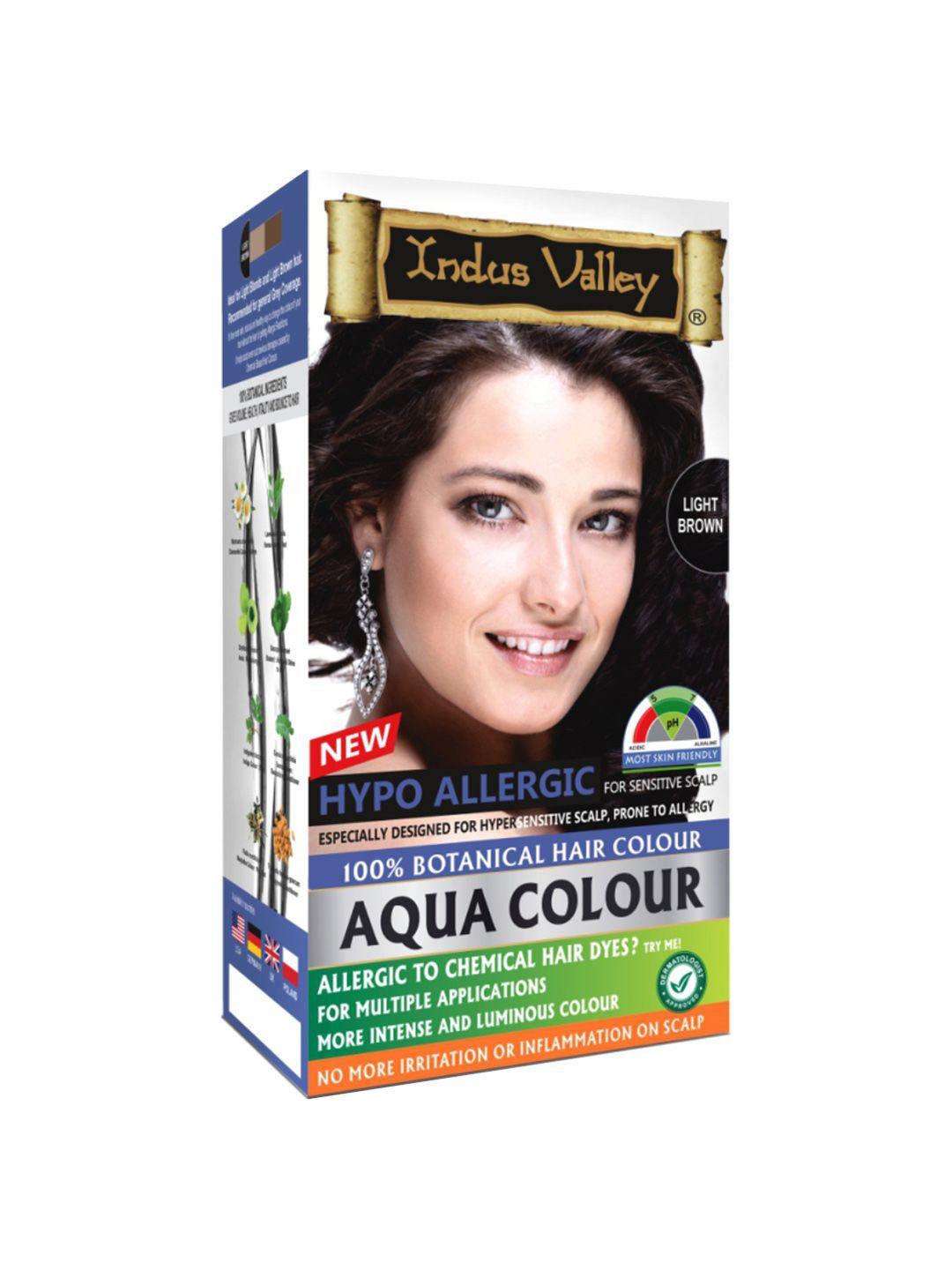 indus valley medium brown hypo allergic 100% botanical aqua hair colour 230 g