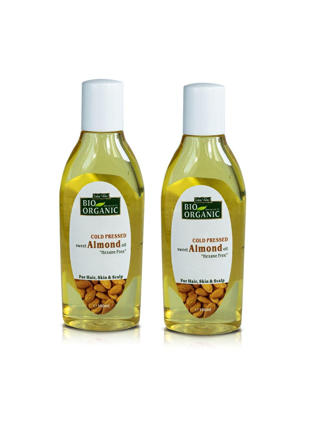 indus valley pack of 2 bio organic almond oil