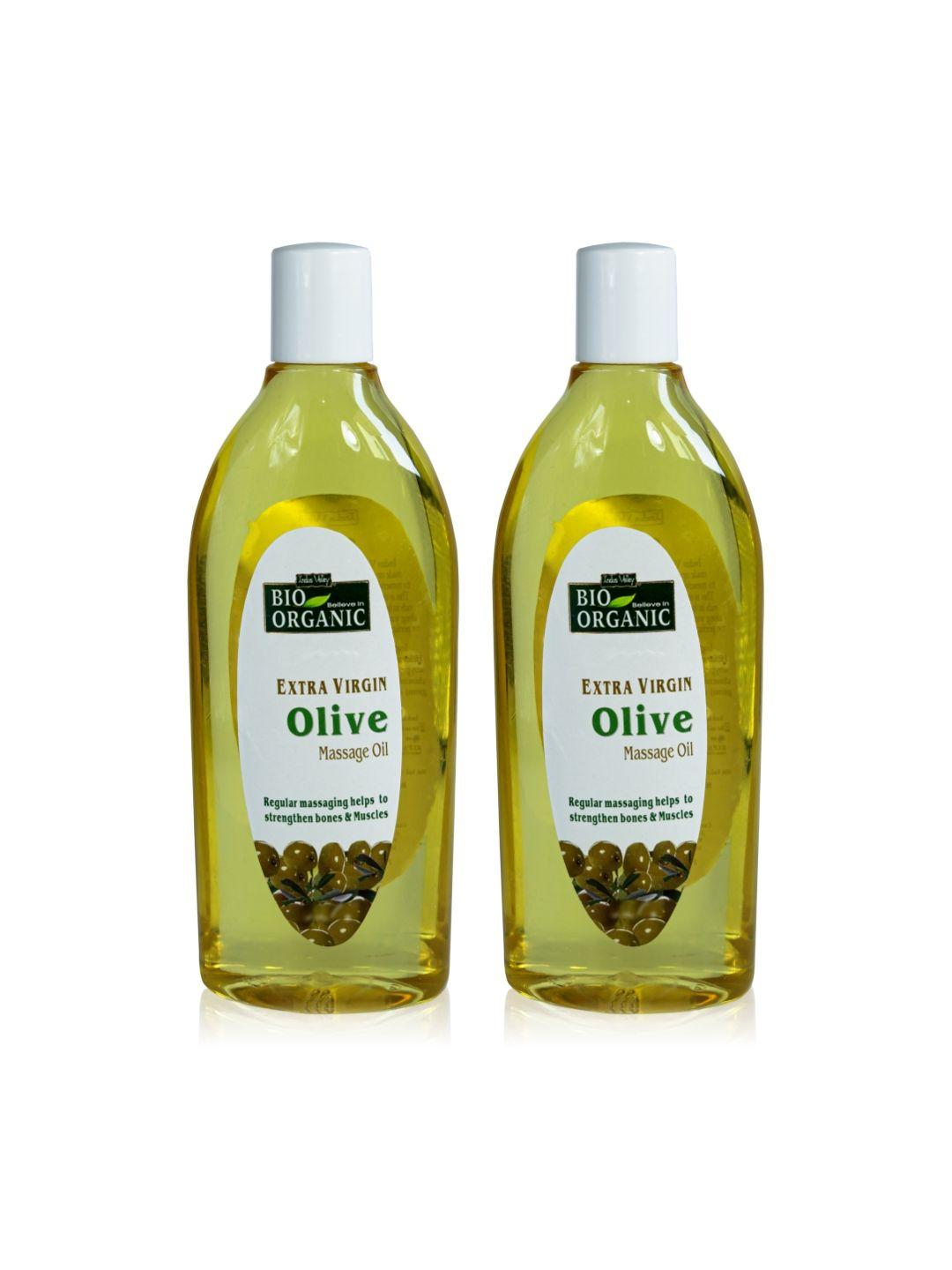 indus valley pack of 2 bio organic olive massage oil