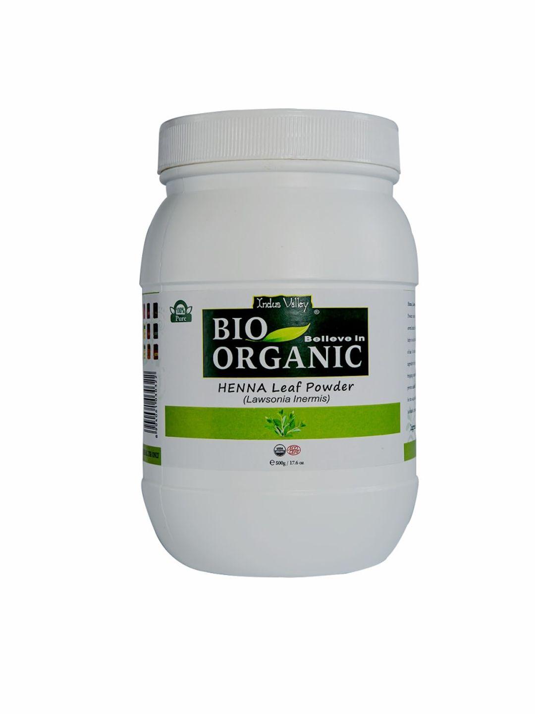 indus valley unisex bio organic henna leaf powder jar 500g