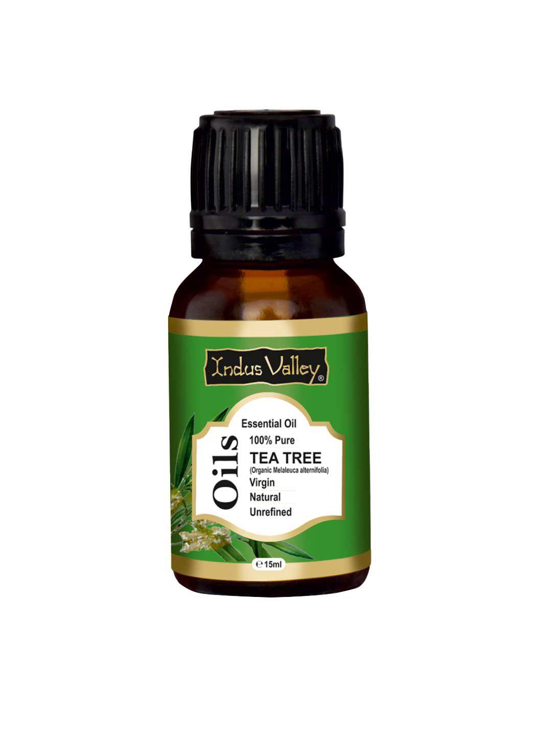indus valley unisex bio organic tea tree essential oil 15 ml