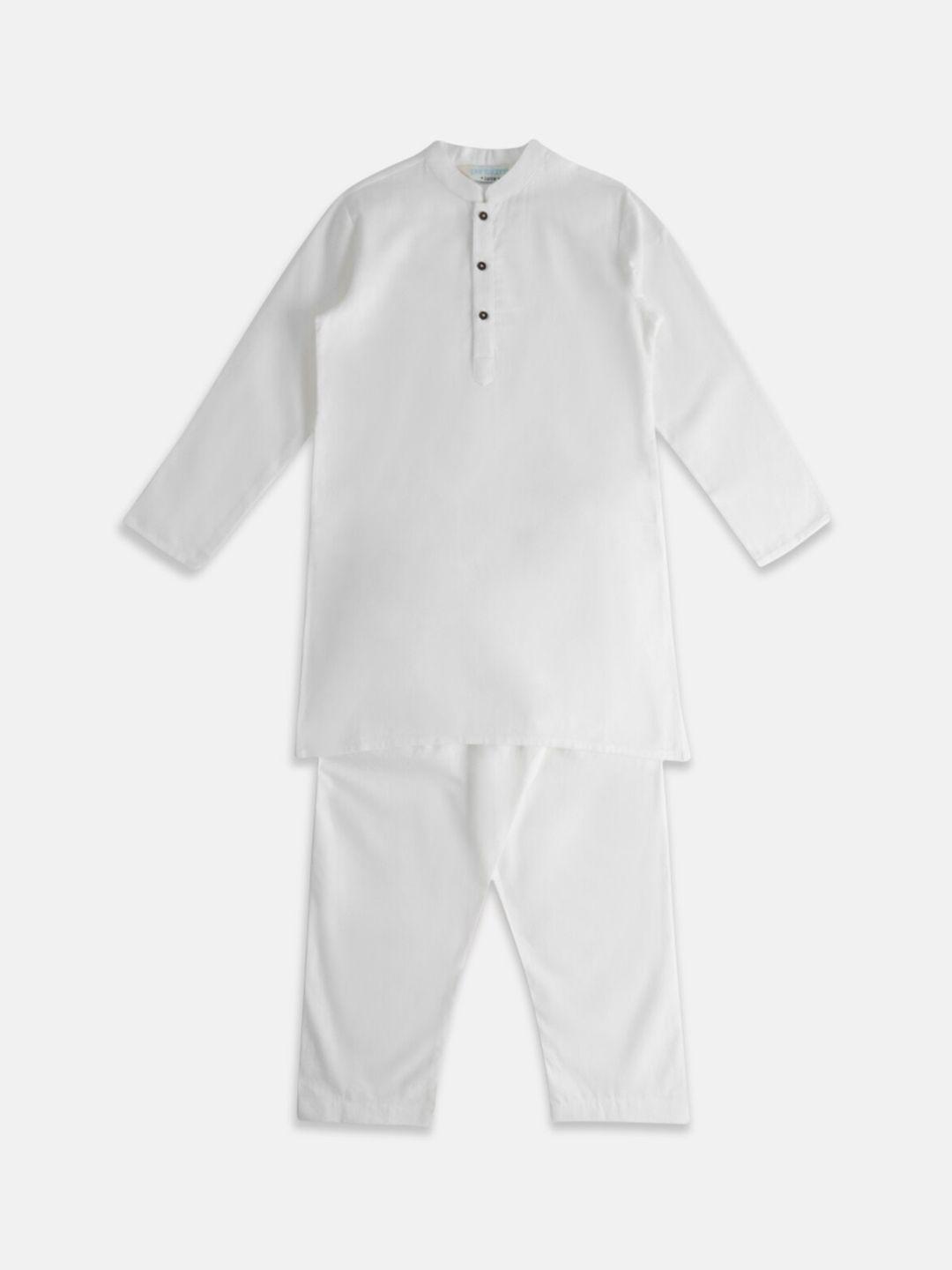 indus route by pantaloons boys pure cotton kurta with pyjamas