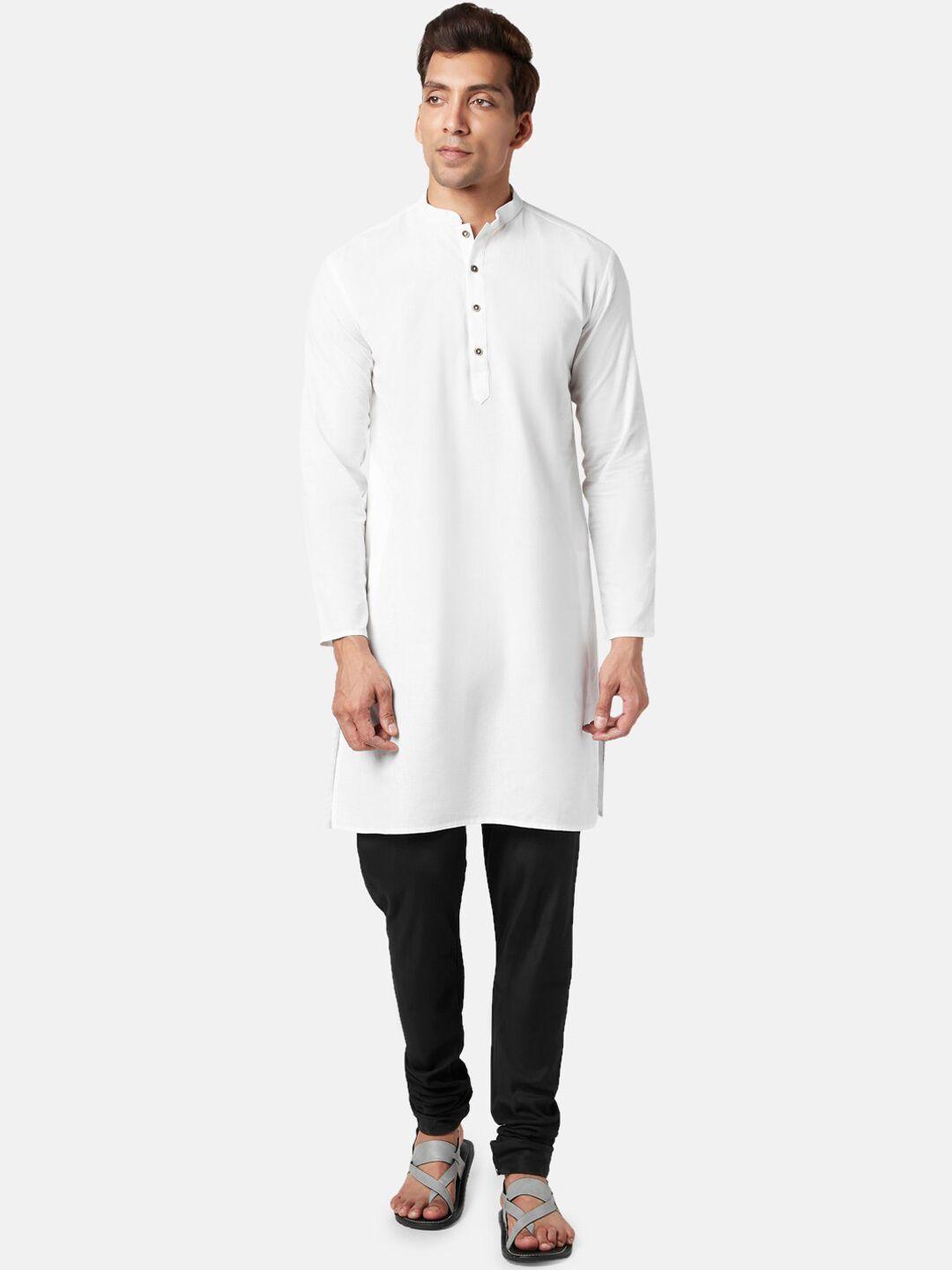 indus route by pantaloons mandarin collar pure cotton kurta