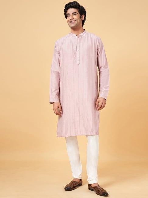 indus route by pantaloons pink regular fit kurta