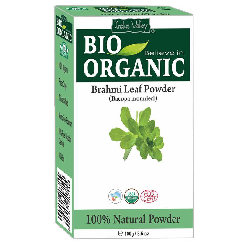 indus valley bio organic 100% natural brahmi leaf powder