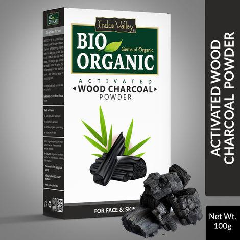 indus valley bio organic activated wood charcoal powder-100g