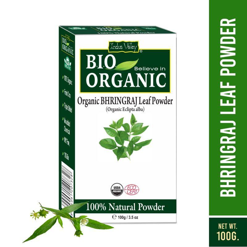 indus valley bio organic bhringraj leaf powder