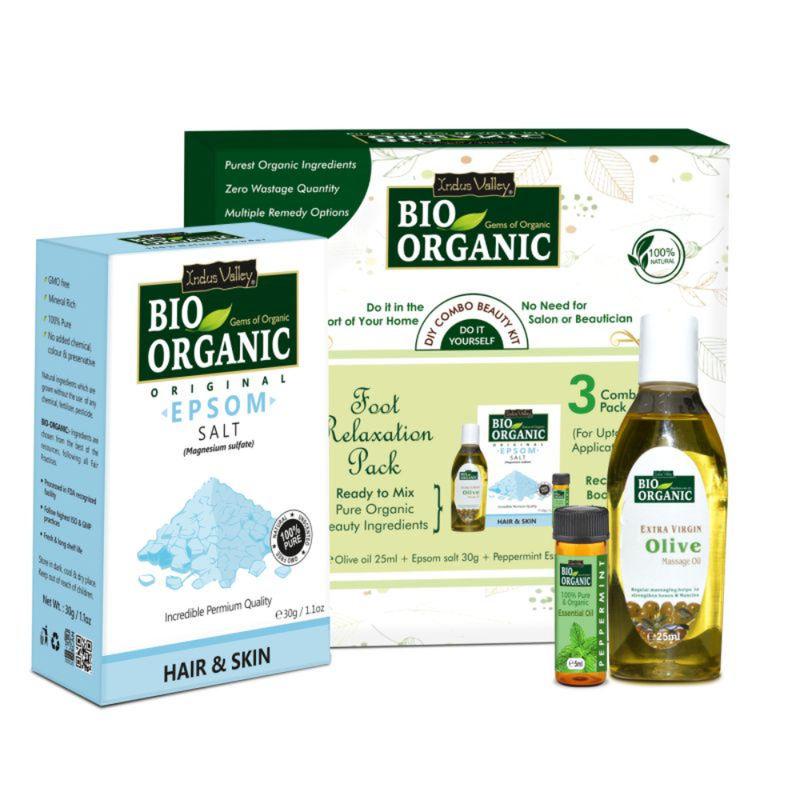indus valley bio organic foot relaxation gift pack combo diy kit
