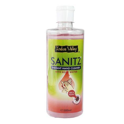 indus valley instant hand cleaner sanitizer with rose water- (500 ml)