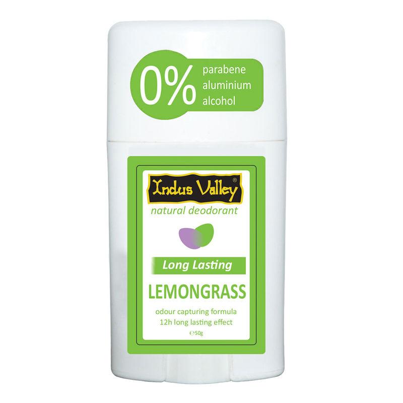 indus valley natural lemongrass long lasting deodorant