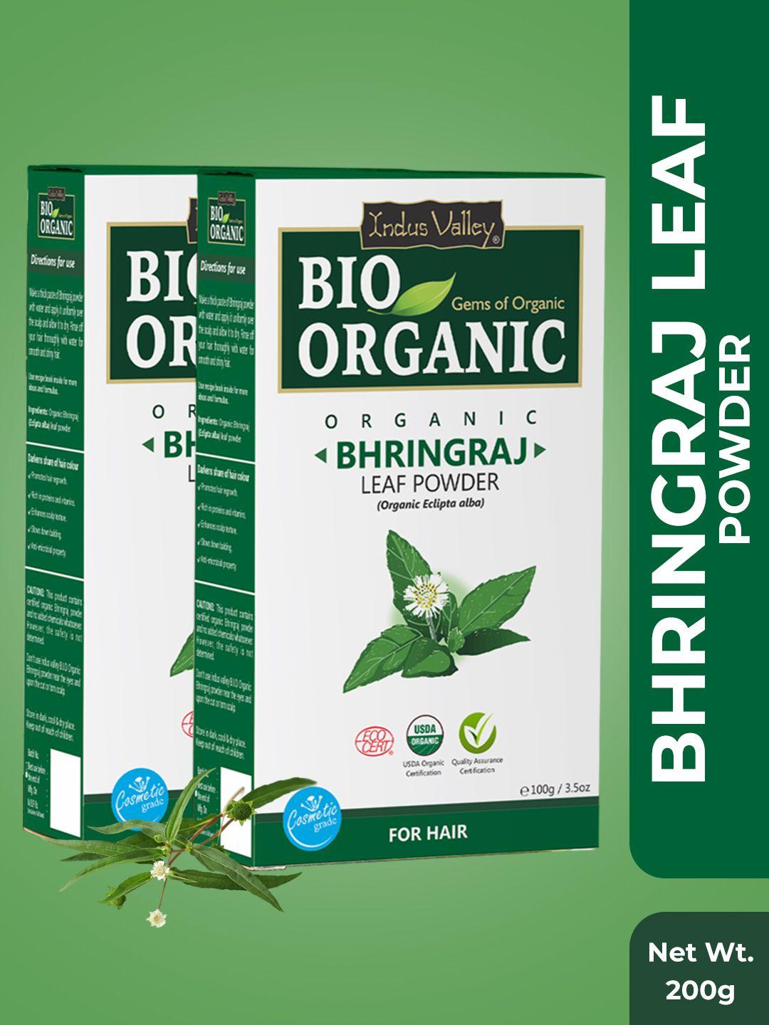 indus valley pack of 2 bio organic bhringraj powder