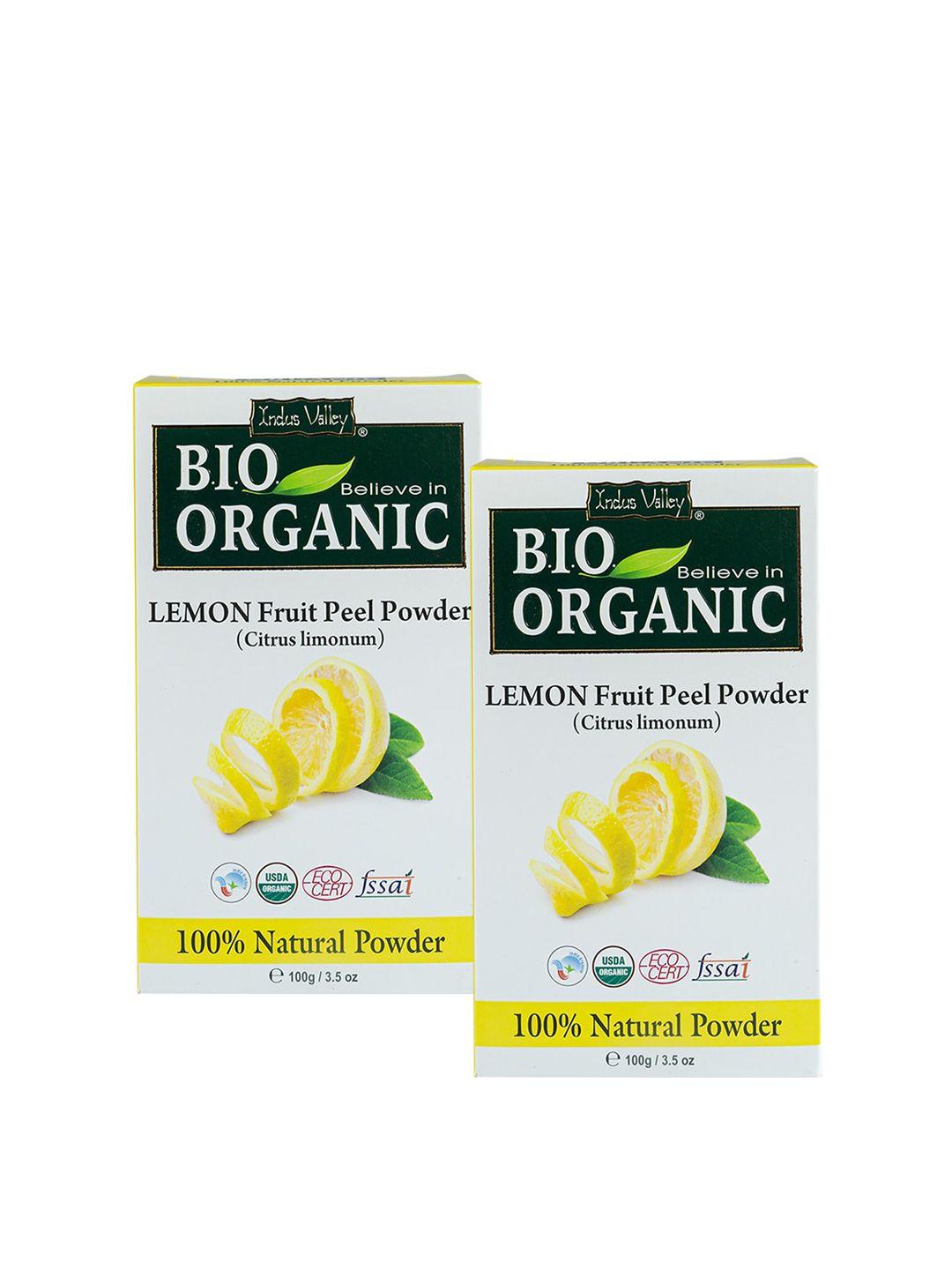 indus valley pack of 2 bio organic lemon peel powder