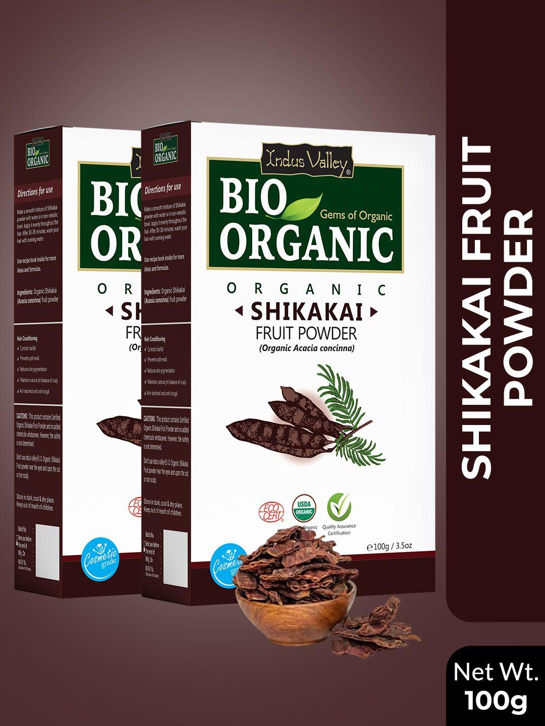 indus valley pack of 2 bio organic shikakai powder