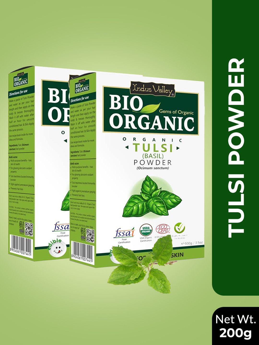 indus valley pack of 2 bio organic tulsi powder