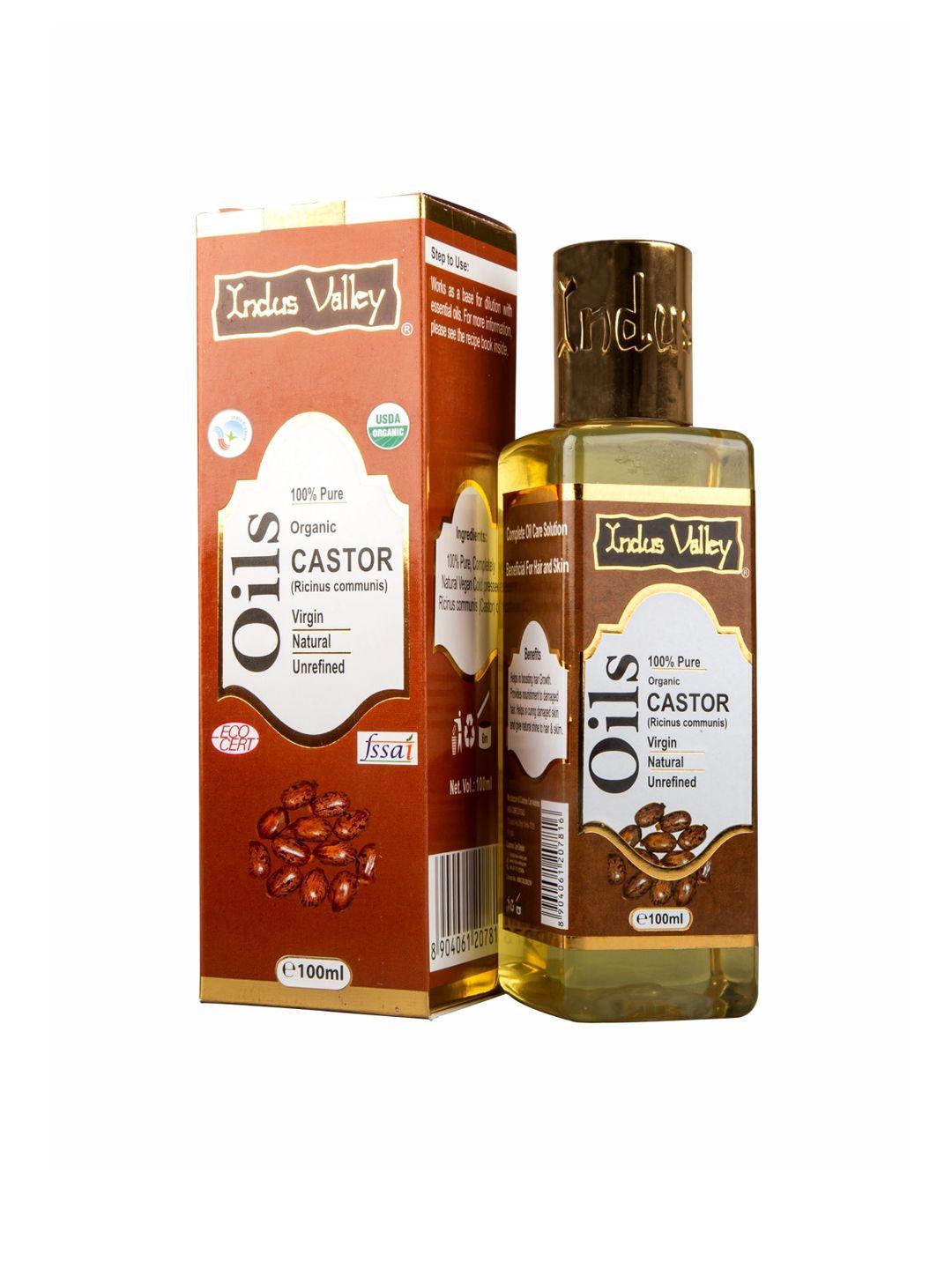 indus valley unisex castor carrier oil 100 ml