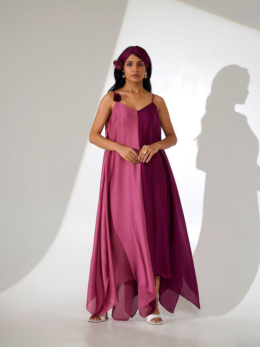 indy raaga shoulder-straps maxi dress