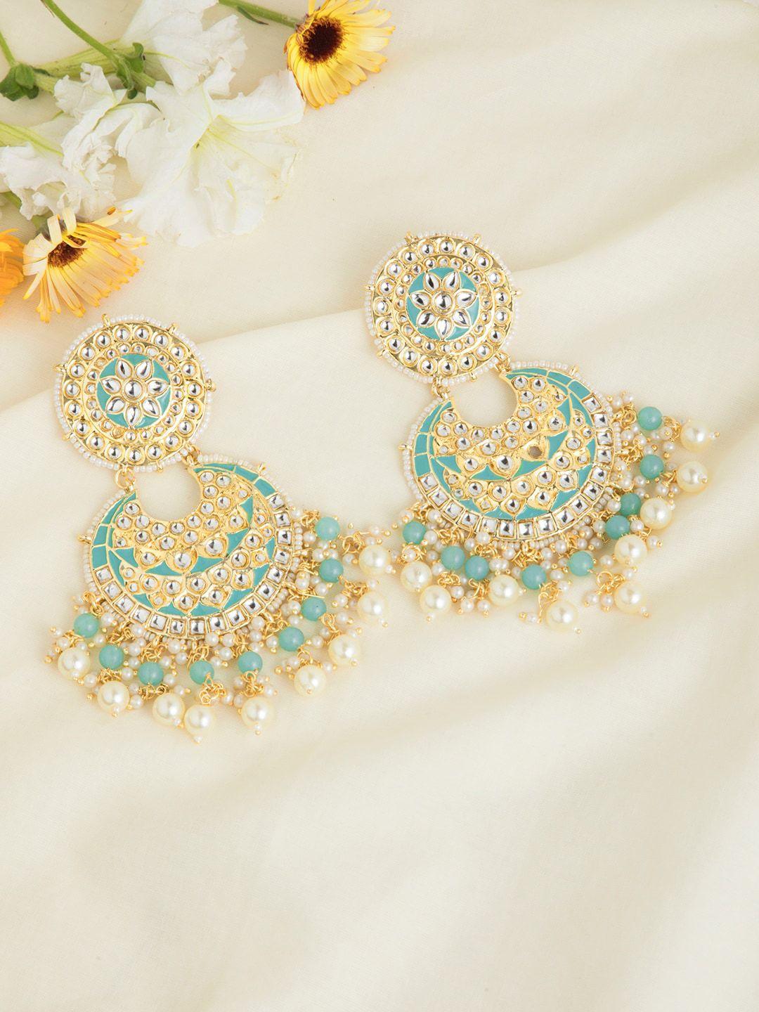 indya blue contemporary chandbalis earrings