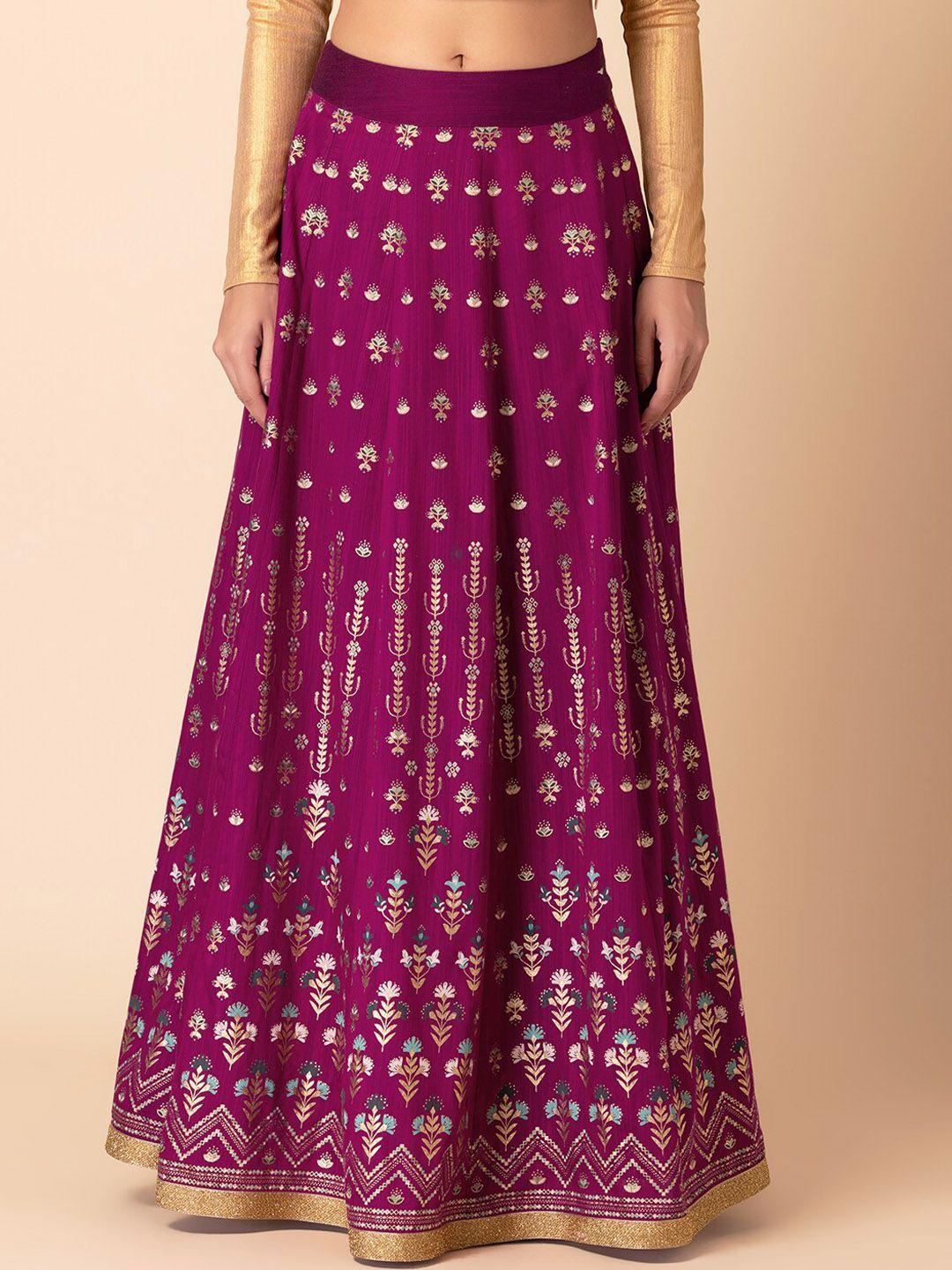 indya floral printed a-line skirt