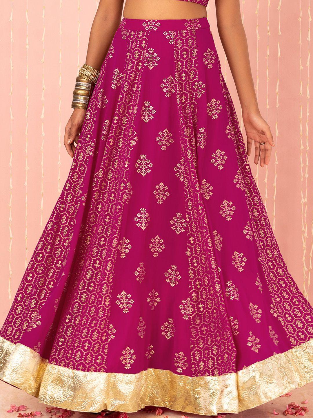indya floral printed lehenga skirts