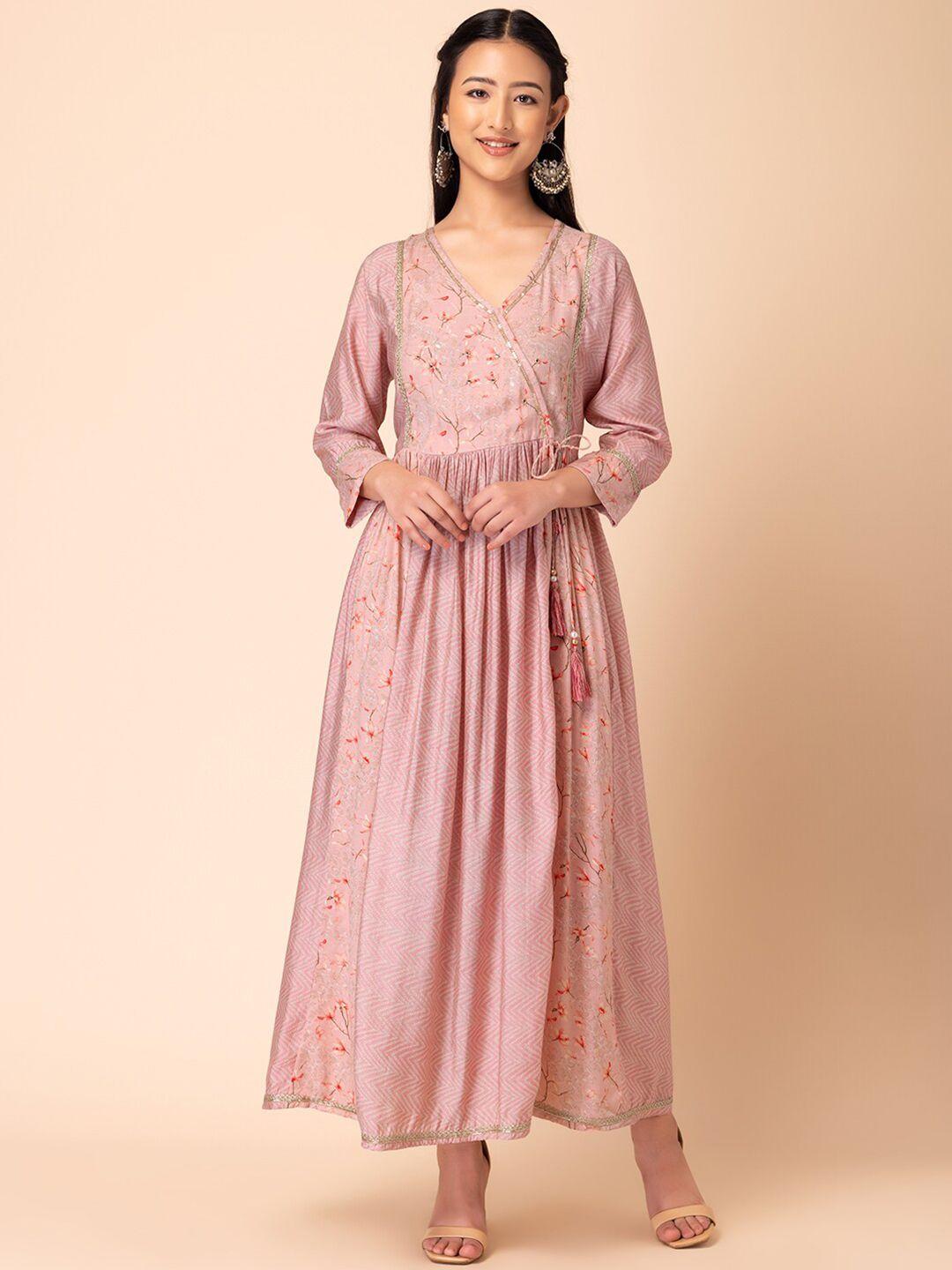 indya floral printed maxi dress