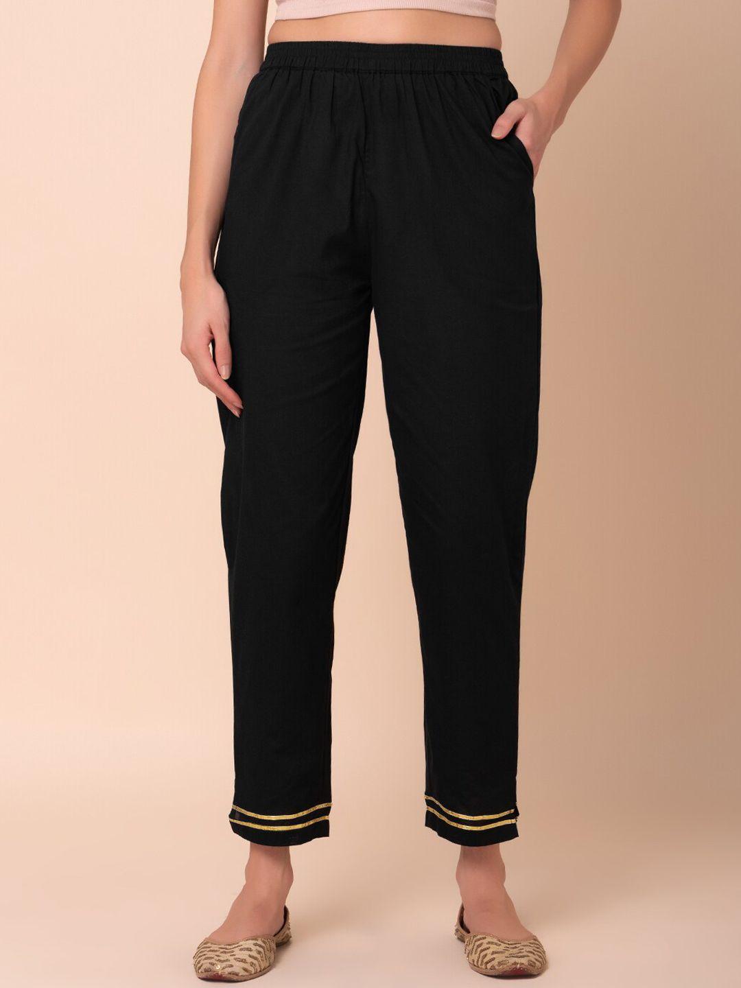 indya pure cotton straight trousers