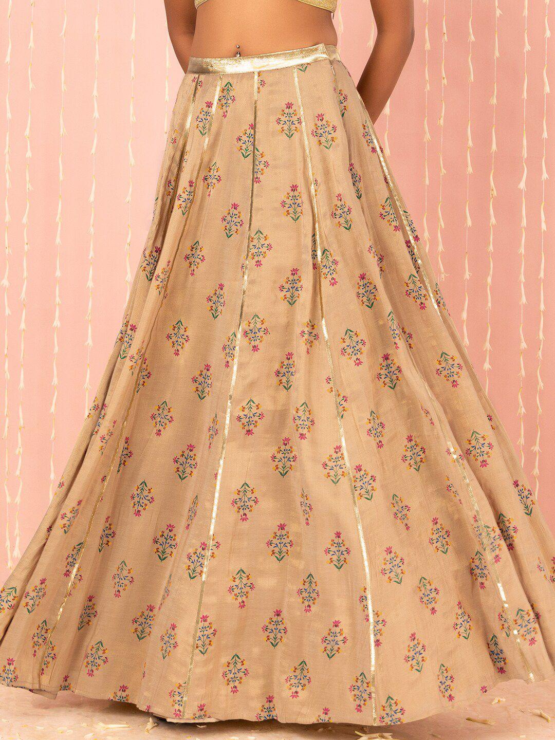indya x nikhil thampi floral printed lehenga skirt