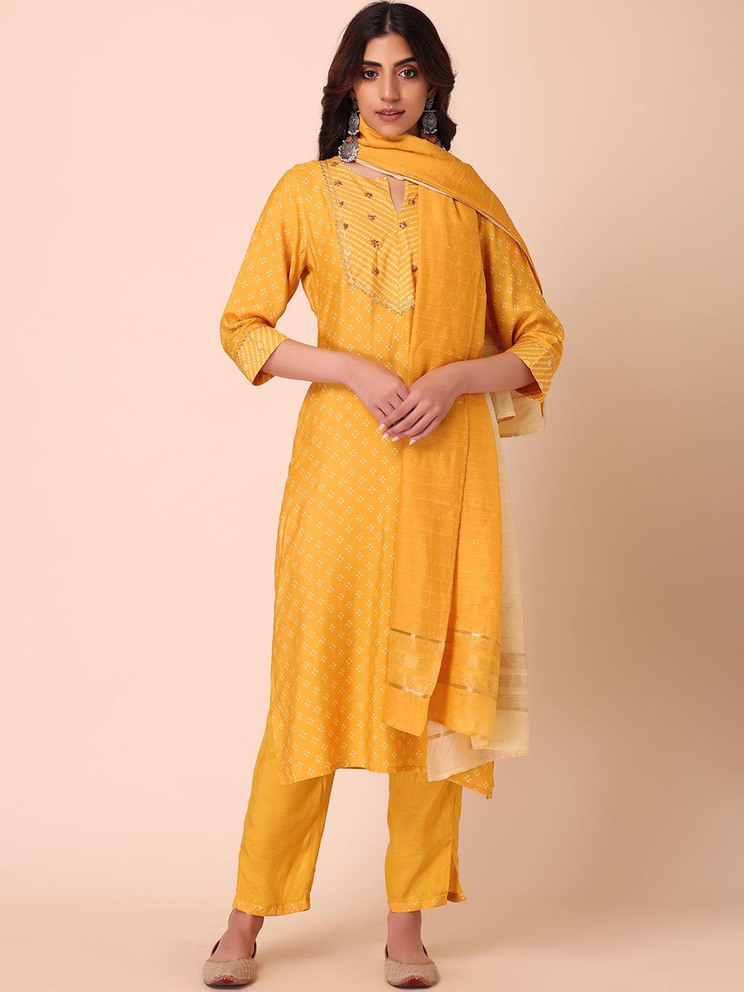 indya  kurti with trousers & with dupatta