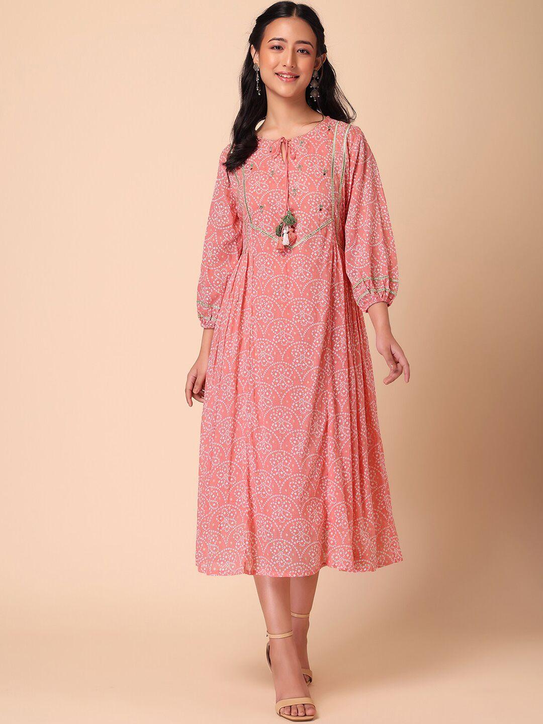 indya bandhani printed ethnic dresses