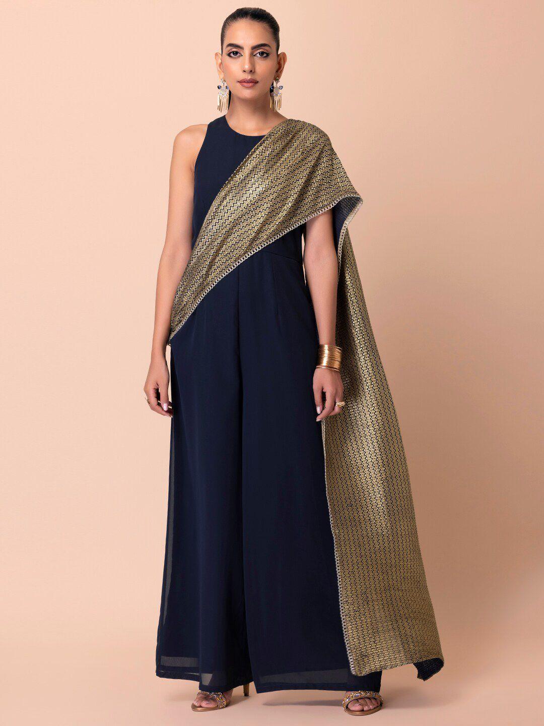 indya culotte jumpsuit with attached dupatta