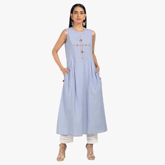 indya embroidered a-line tunic