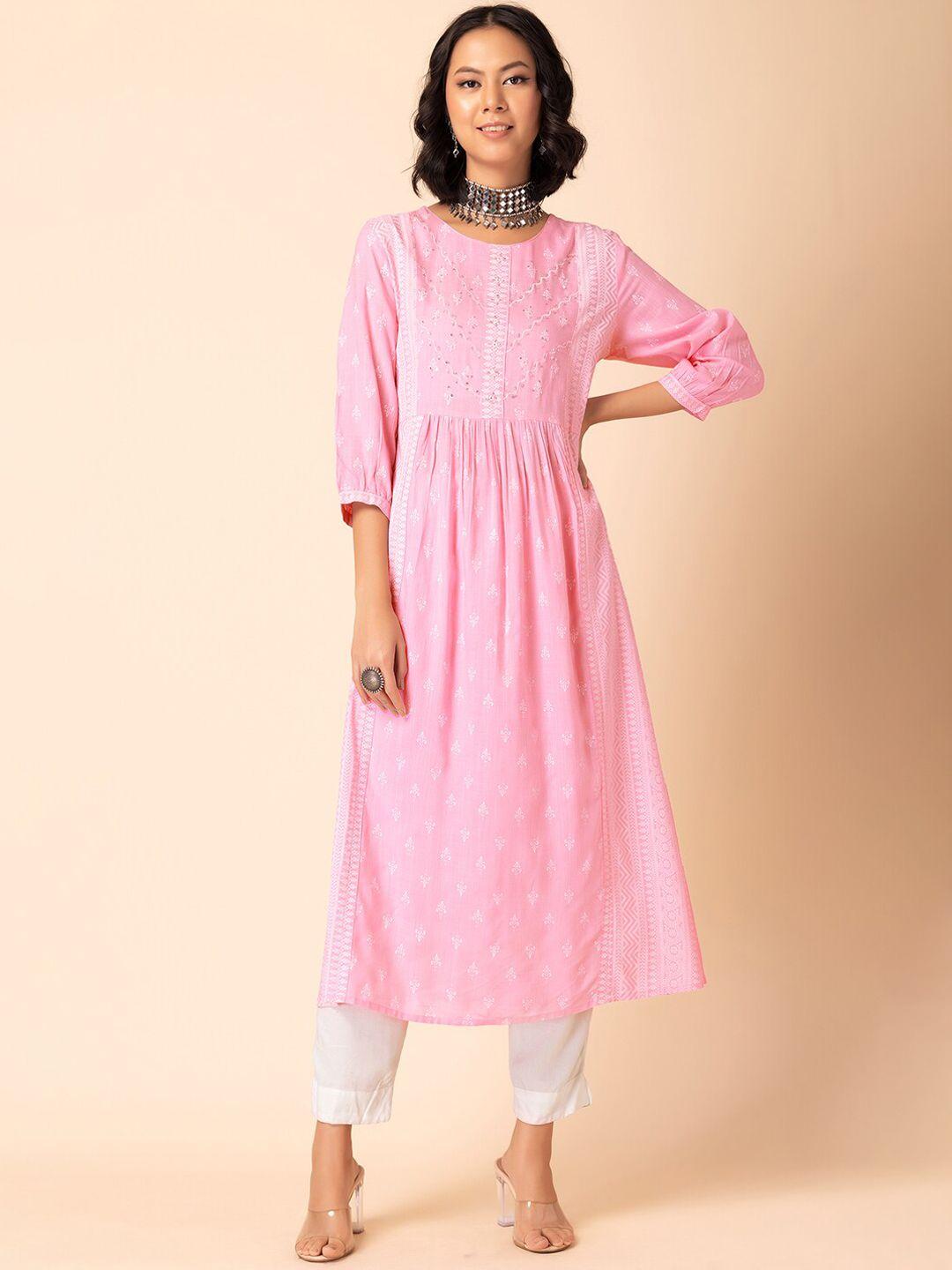 indya foil-printed anarkali kurta