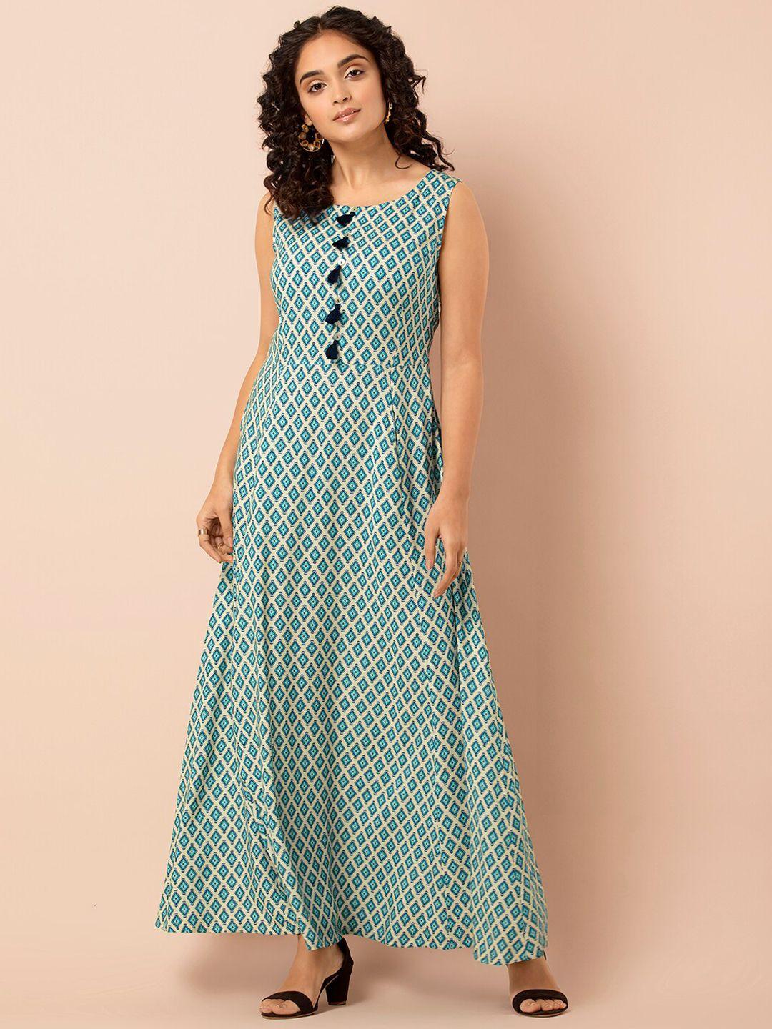 indya geometric printed a-line kurta