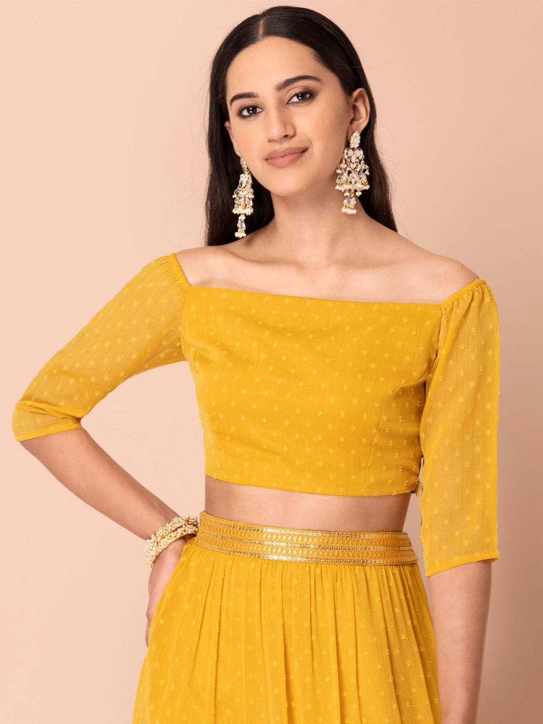 indya off-shoulder crop top