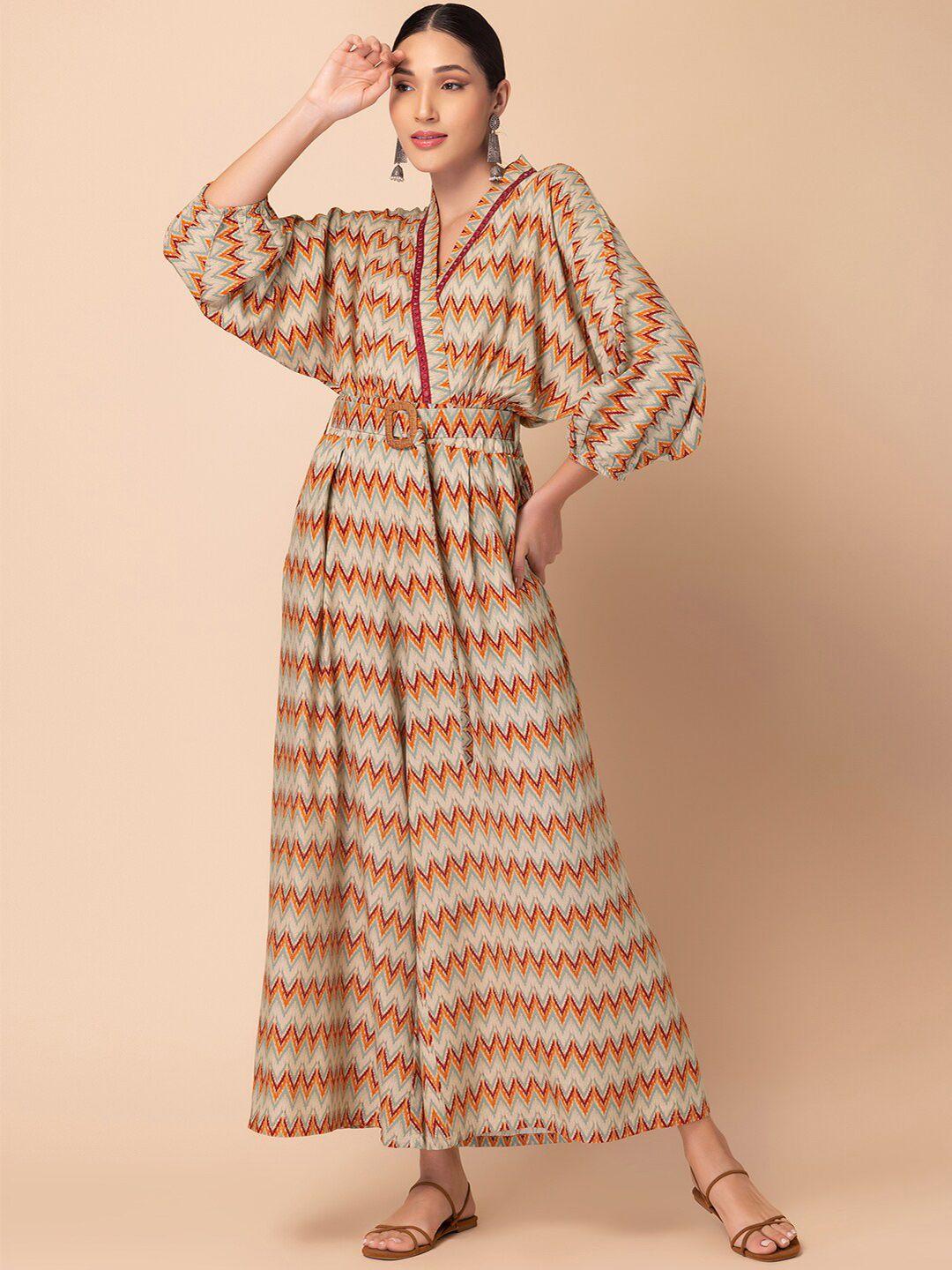 indya printed kimono jumpsuit