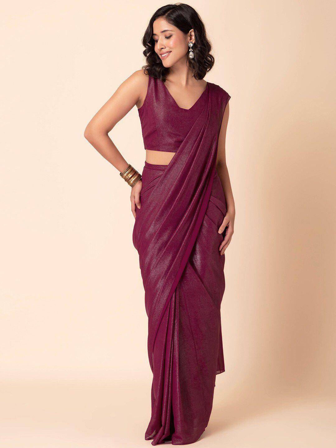 indya ready to wear saree with blouse piece