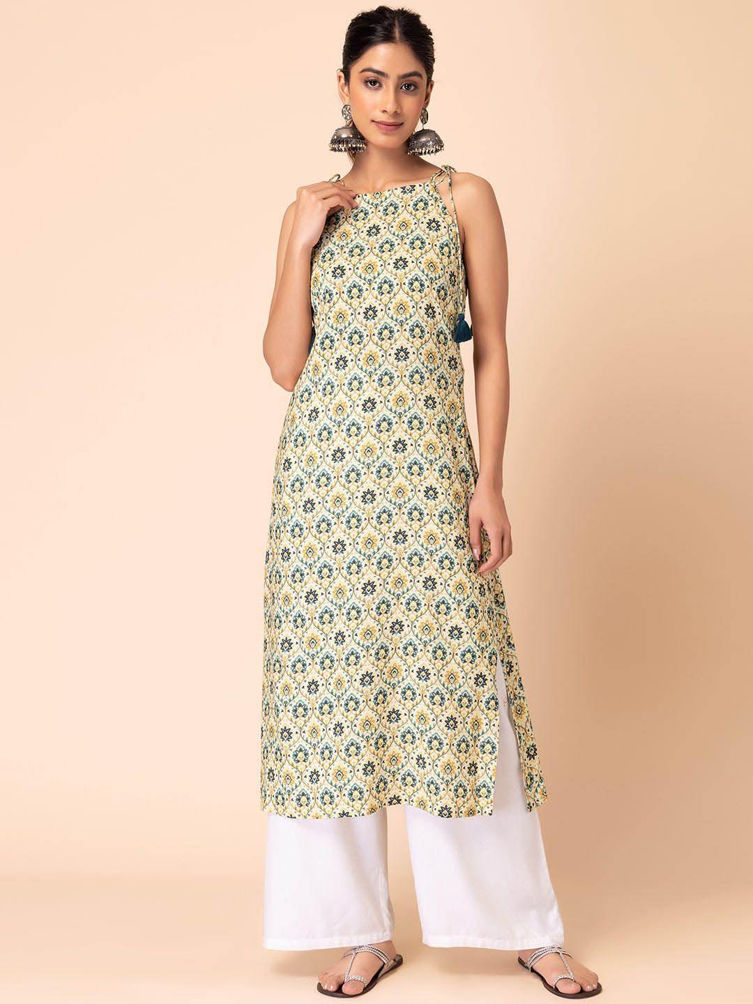 indya women ethnic motif printed kurta