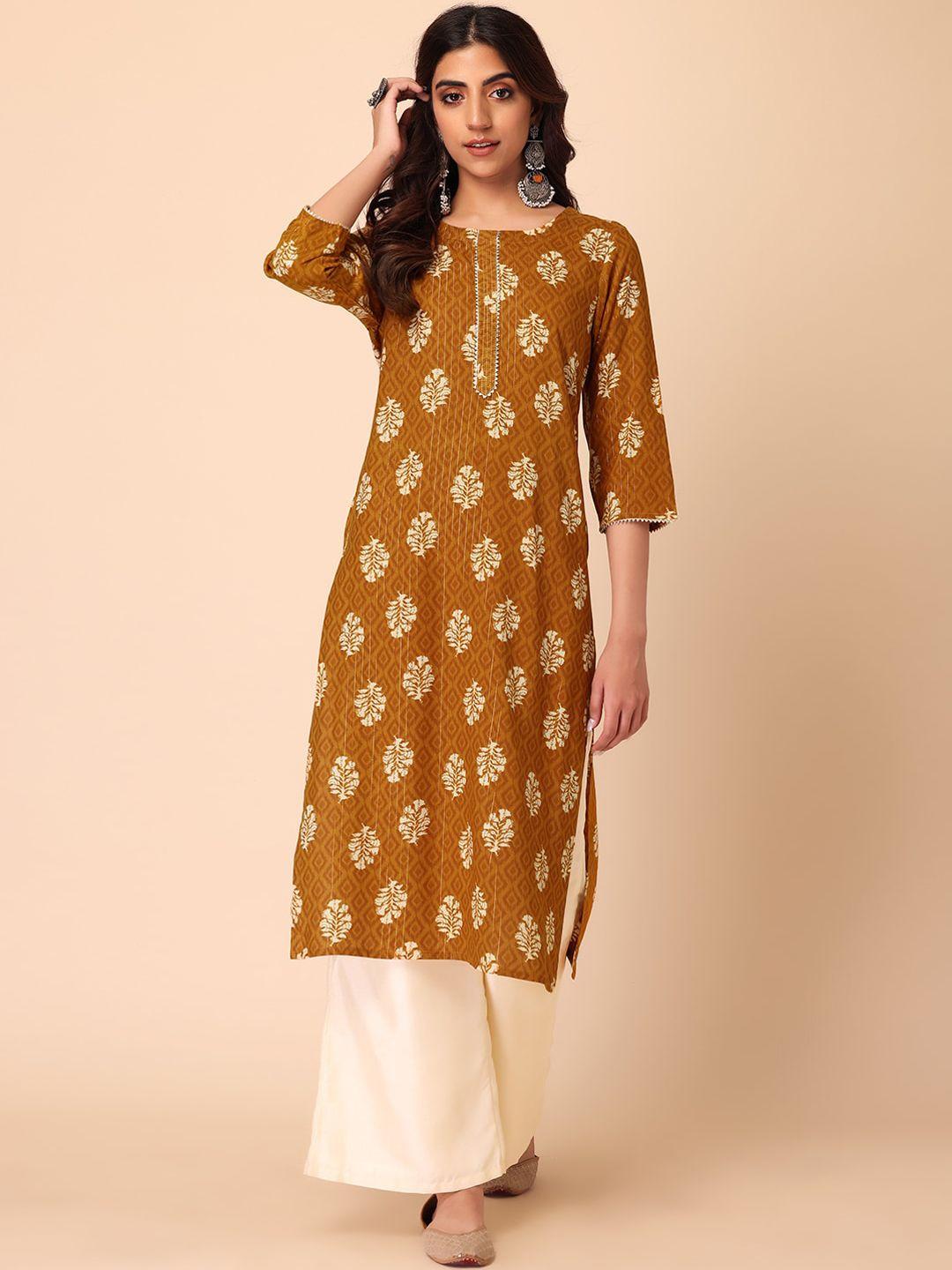 indya women floral printed kurta