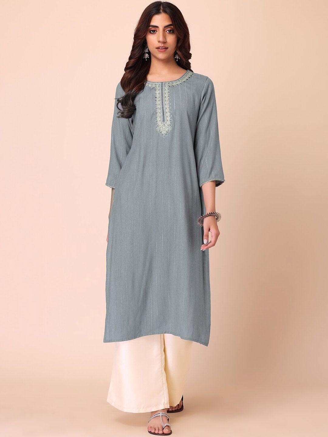 indya women yoke design kurta