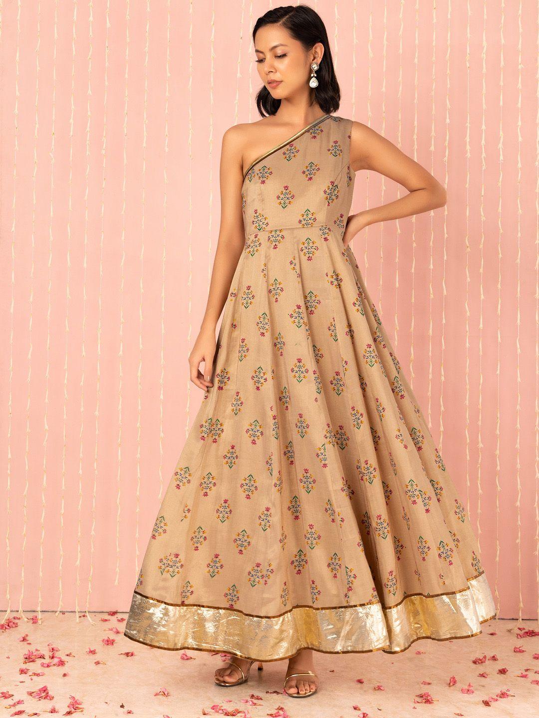 indya x nikhil thampi floral printed anarkali kurta