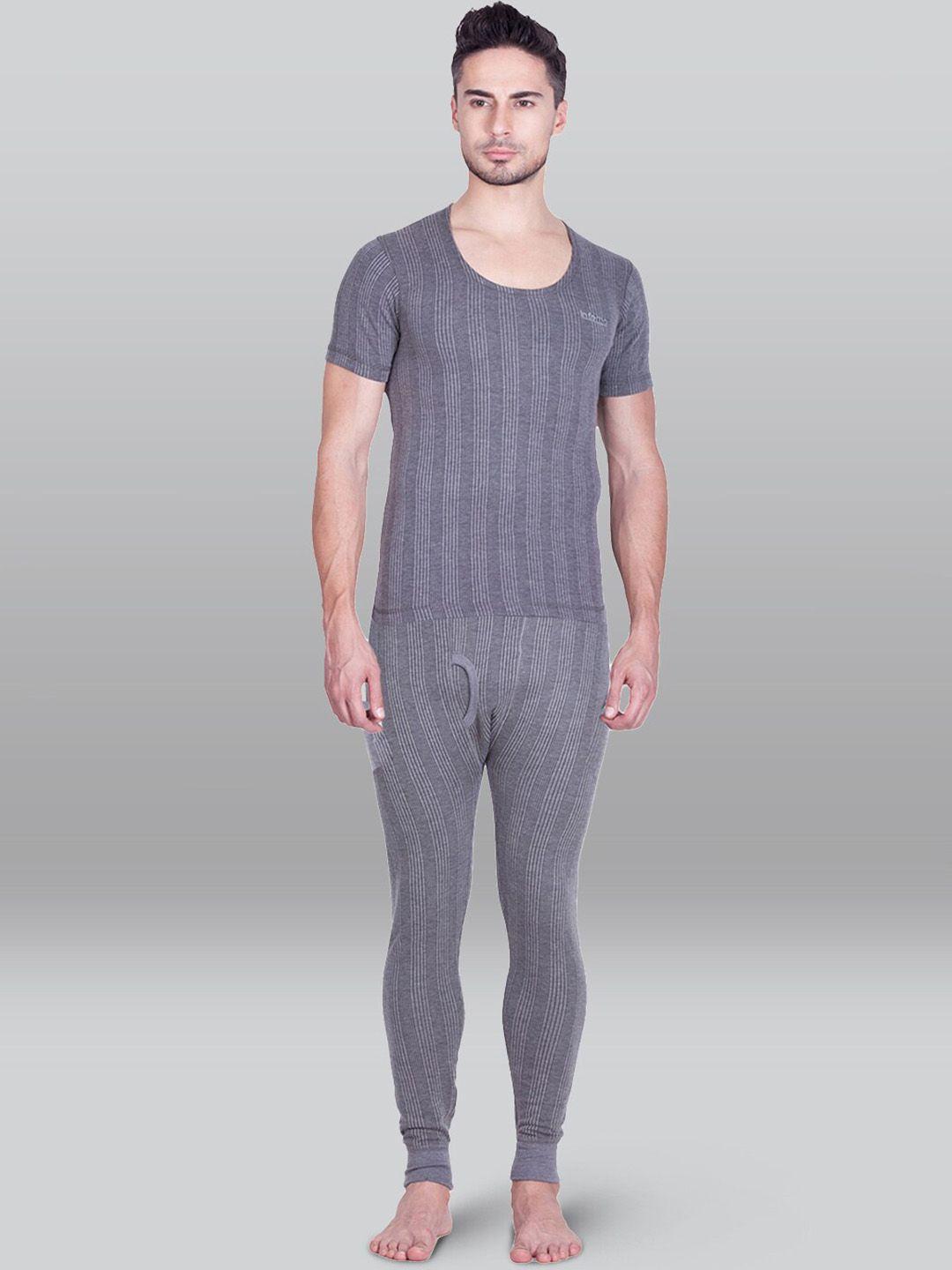 inferno men ribbed cotton thermal t-shirt & trousers