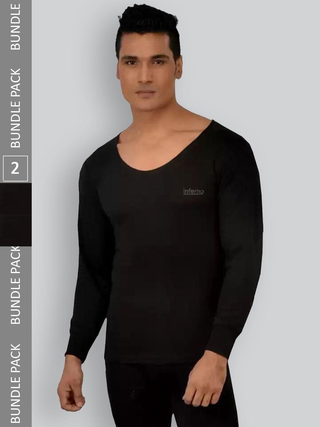 inferno pack of 2 round-neck thermal tops