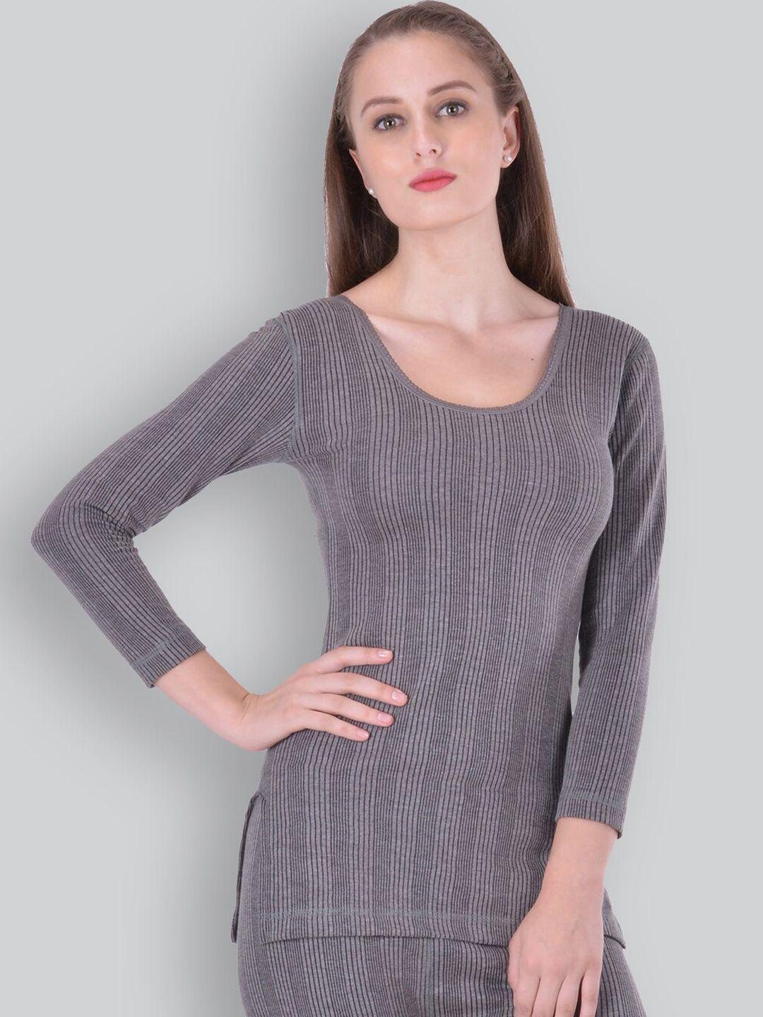 inferno striped cotton thermal top